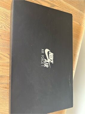 Nike Air Force 1 Black and White Shoe Box